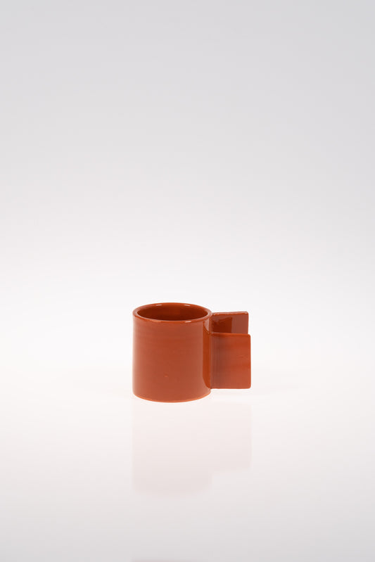 Mug double barre terracotta